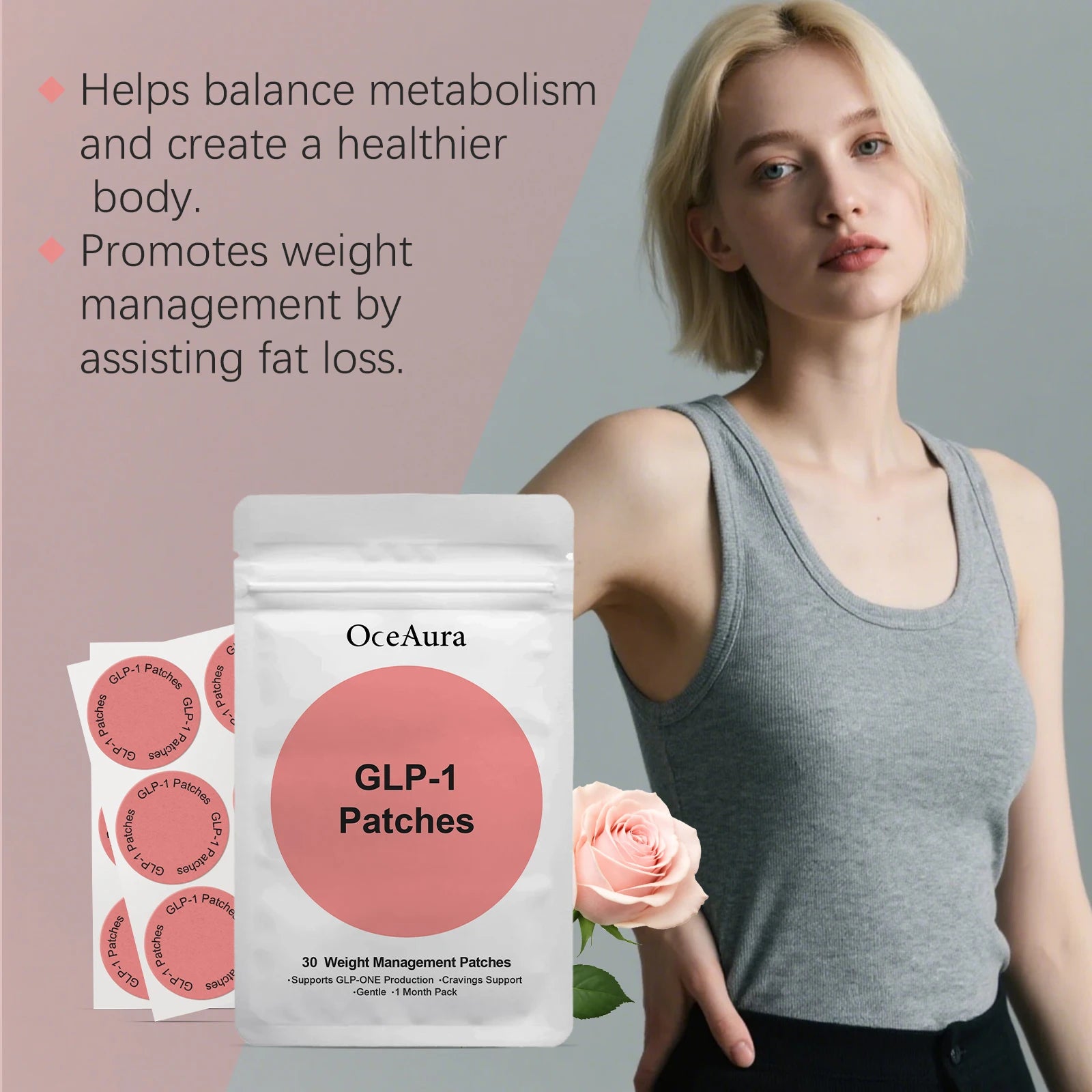 OceAura GLP-1 Patches for Weight Loss Sculpting Shaping Body Appetite Control -