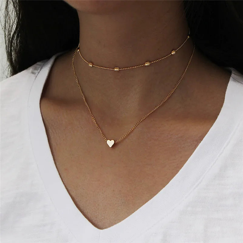Simple Pearl Beads Necklace -