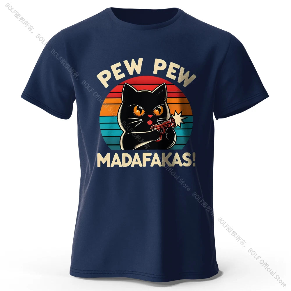 Cute Hand-Drawn Cat T-Shirt -