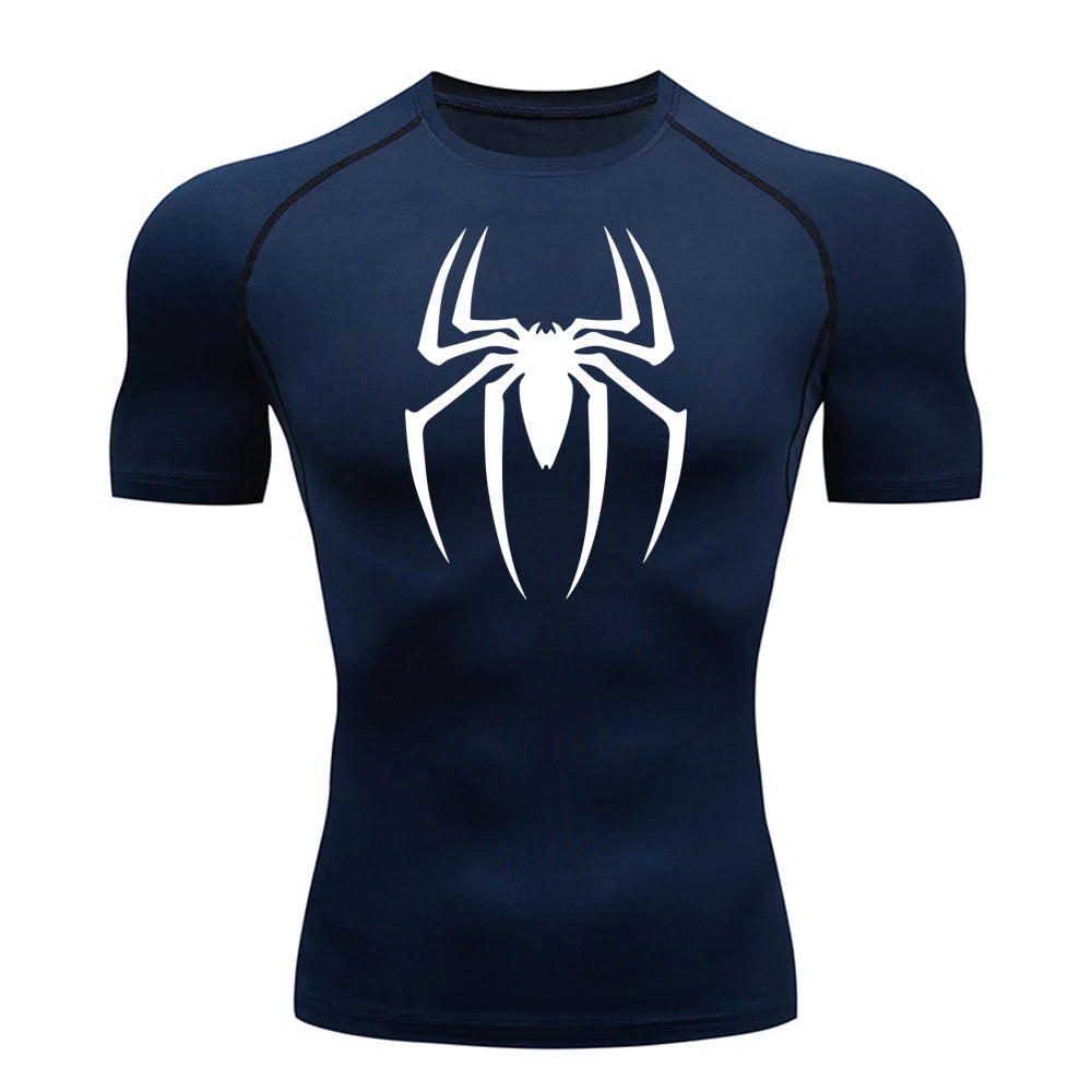 Men's Spider Print Compression Shirt -
