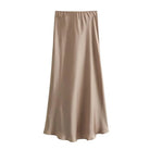 Elevate your wardrobe with this high-waisted satin skirt for women—perfect for adding a touch of elegance to any outfit! -