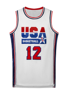 Men's Embroidered Team USA Basketball Jerseys (Throw Back) -