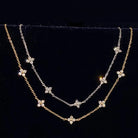 Sterling Silver Crystal Flower Bracelet -