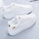 Women Casual Shoes New Spring White Sneakers Breathable Flower Lace-Up Women Sneakers Women Shoes Fashion Embroidered -