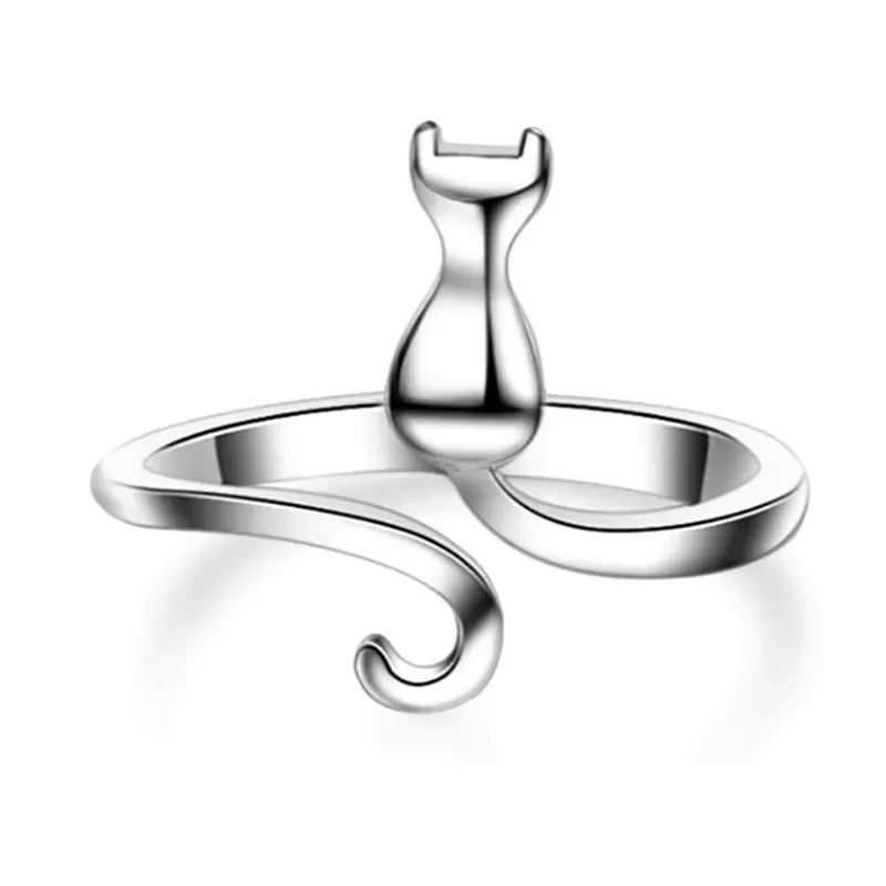 Sterling Silver Cat Rings -