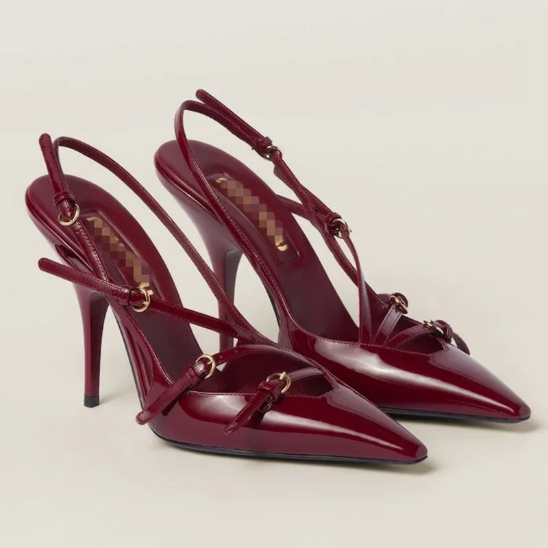 High Heels Pointed-toe Back Loop -