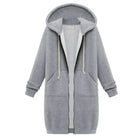 Plush Hooded Drawstring Women Jacket -
