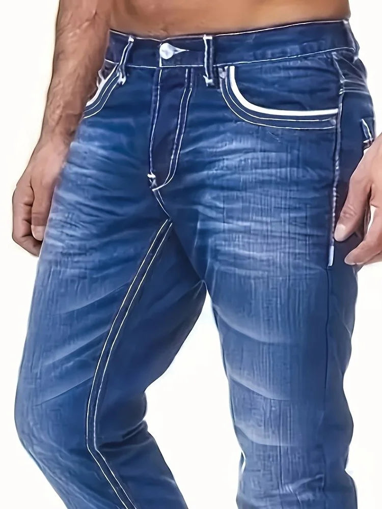Men's Casual Breathable Cozy Denim Jeans -