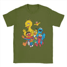 Show off some fun vibes with this men's Sesame Street novelty cotton tee! -