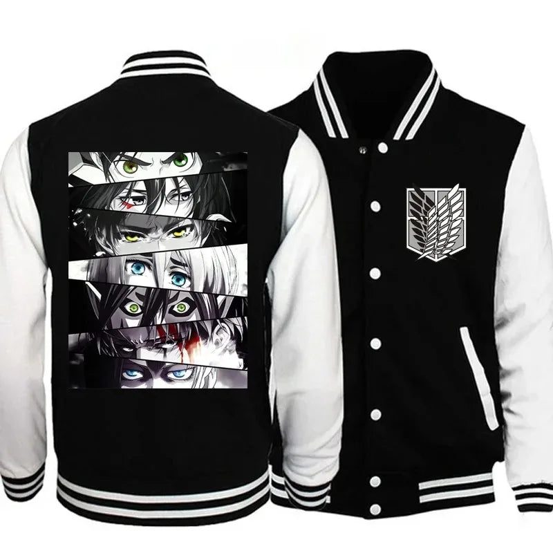 Get a trendy look with this anime baseball jacket (Unisex) -