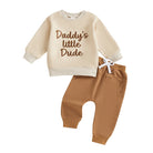 Toddler Baby Boy Winter Fall Outfit Letter Embroidered Sweatshirt and Solid Color Joggers 2 Piece Baby Boys Clothing Set -