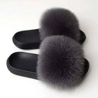 Real Fox Fur Slippers -