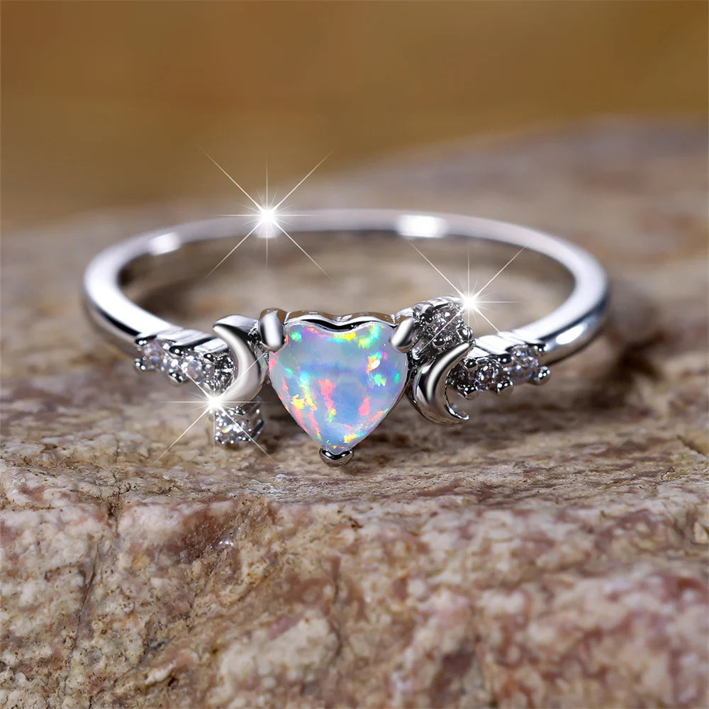 Rose Gold Silver Color Rings -