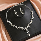 3PC Flower Necklace Earrings Jewelry Set -