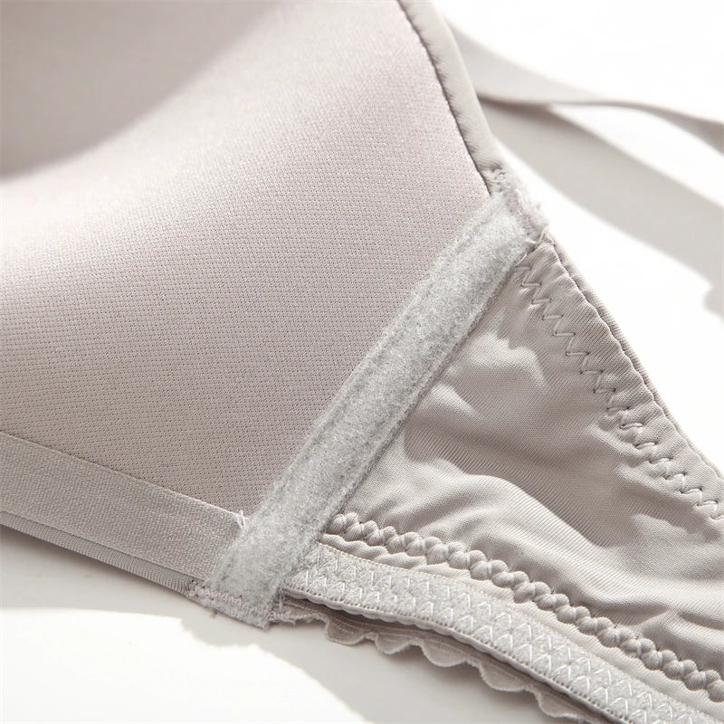 FINETOO Sexy Wire Free Push Up Underwear For Women Seamless Deep V Cup Bras Adjustable Comfort Bralette Female Backless Lingerie -