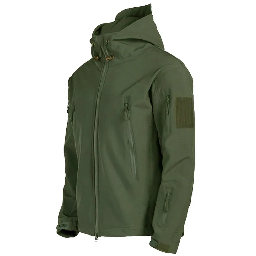 Stay prepared for any weather conditions with this tactical windproof and waterproof jacket for men. This versatile and durable jacket is perfect for outdoor activities and ensuring optimal protection from the elements. -