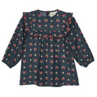 Kids Girls Clothes 25AW New Toddler Cute Bow Strawberry Printed Dresses Denim Vest Dress Jeans Children Clothing -