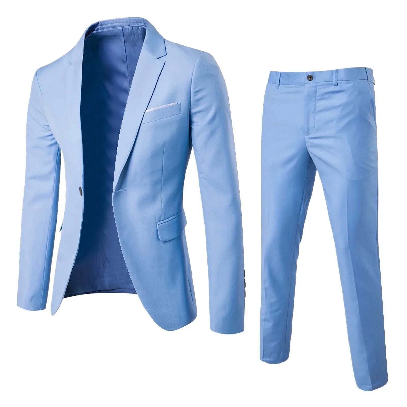 Two Piece Suit for Men - Slim Fit Wedding & Smart Casual Suit Set -