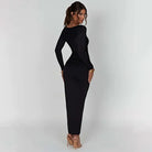 High Elastic Long Sleeve Dress -