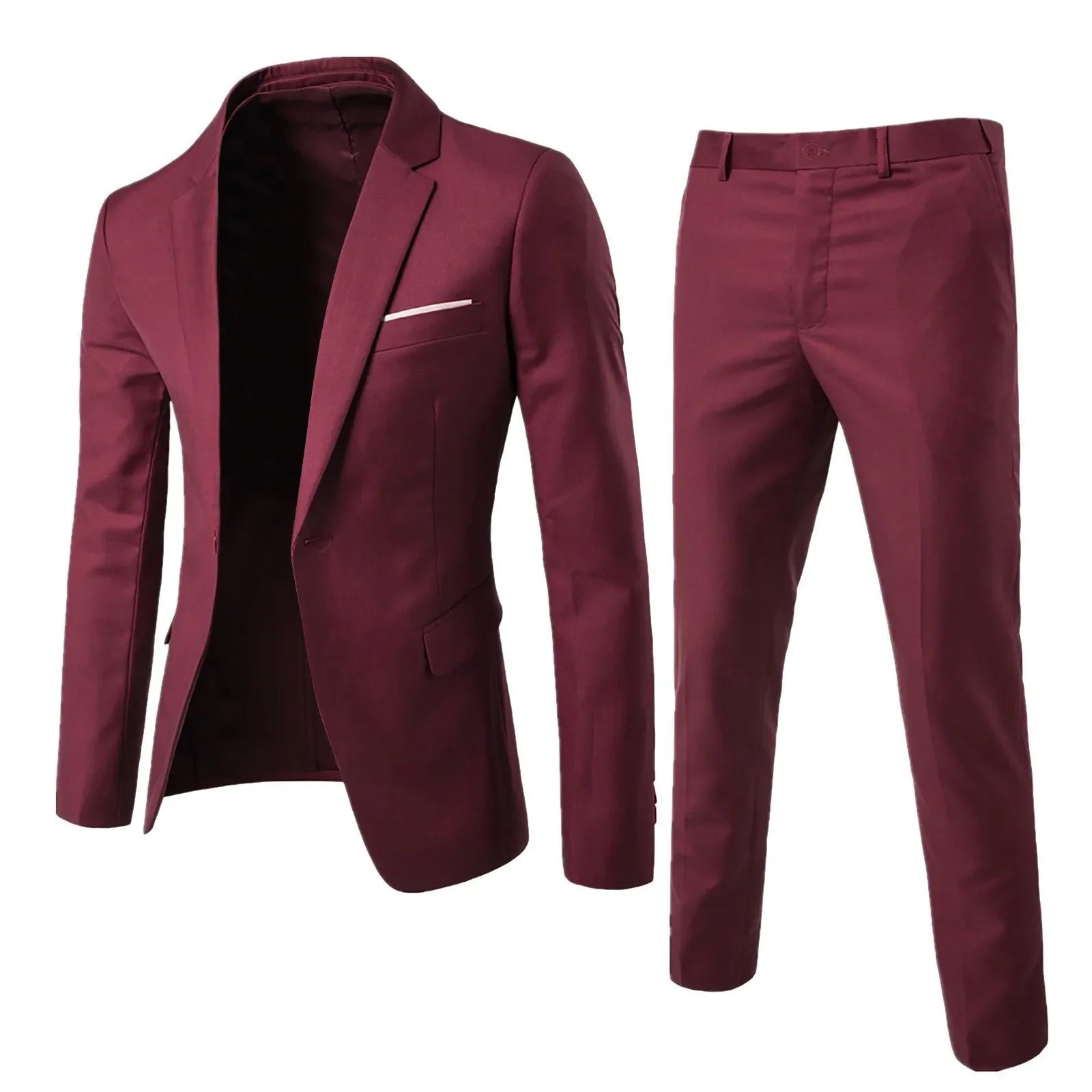 Two Piece Suit for Men - Slim Fit Wedding & Smart Casual Suit Set -