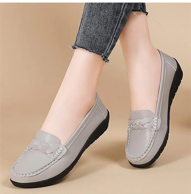 Genuine Leather Women Flats -