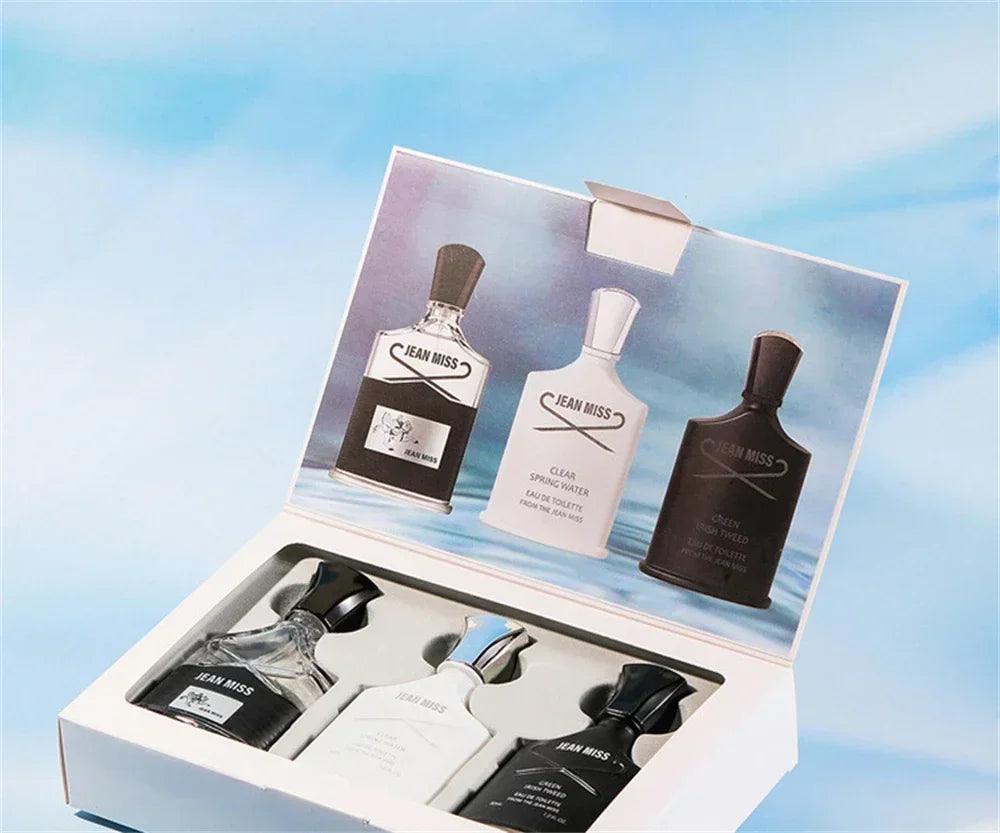 Perfumes Fresh Natural 90ml Perfume Men Gift Box 3pcs Set Lasting Cologne Scent Perfumy Charming Man Perfumes Hombres Originales -