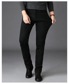Classic Mens Jeans - Straight Fit Smart Casual Denim Pants -