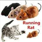 1Pc Funny Lifelike Plush Mouse Running Rat Toy for Cats & Dogs -