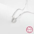 Sterling silver light luxury exquisite letter pendant necklace -