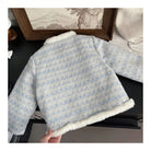 Children's Clothing Sets Tweed Scented Suit Fleece Coat + Pleated Skirt 2pcs Sets Baby Girl Clothes Kids Clothes 2 To 7 Years -