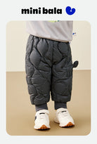 Keep your kids cozy and protected with these new style three-proof high-waisted warm down trousers—perfect for boys and girls on chilly days! -