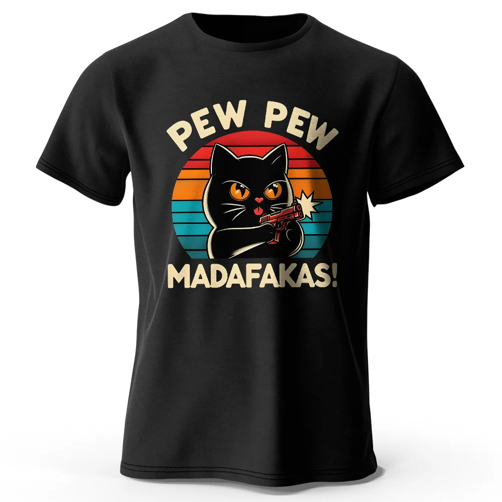 Cute Hand-Drawn Cat T-Shirt -