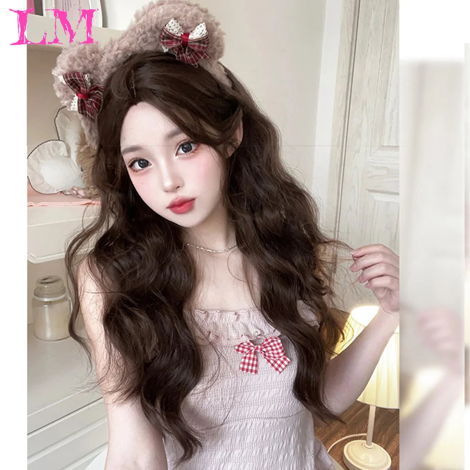 Elevate your style with this 38-inch long ombre brown, red, and blonde highlight straight lace front wig. Perfect for a chic and trendy look, this wig offers versatility and glamour for various occasions. -