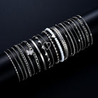 19Pcs Silver Color Anklet Sets -
