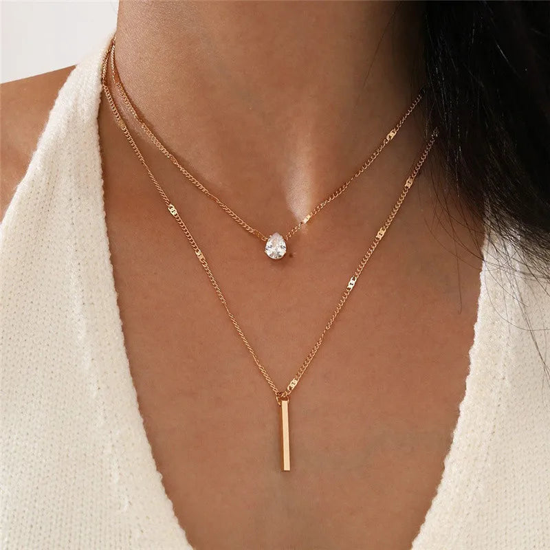 Simple Pearl Beads Necklace -