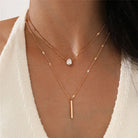 Simple Pearl Beads Necklace -