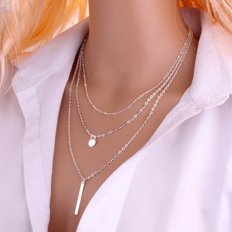 Layered Chain Necklace -
