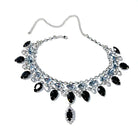 Fashionable personalized black water droplet necklace -