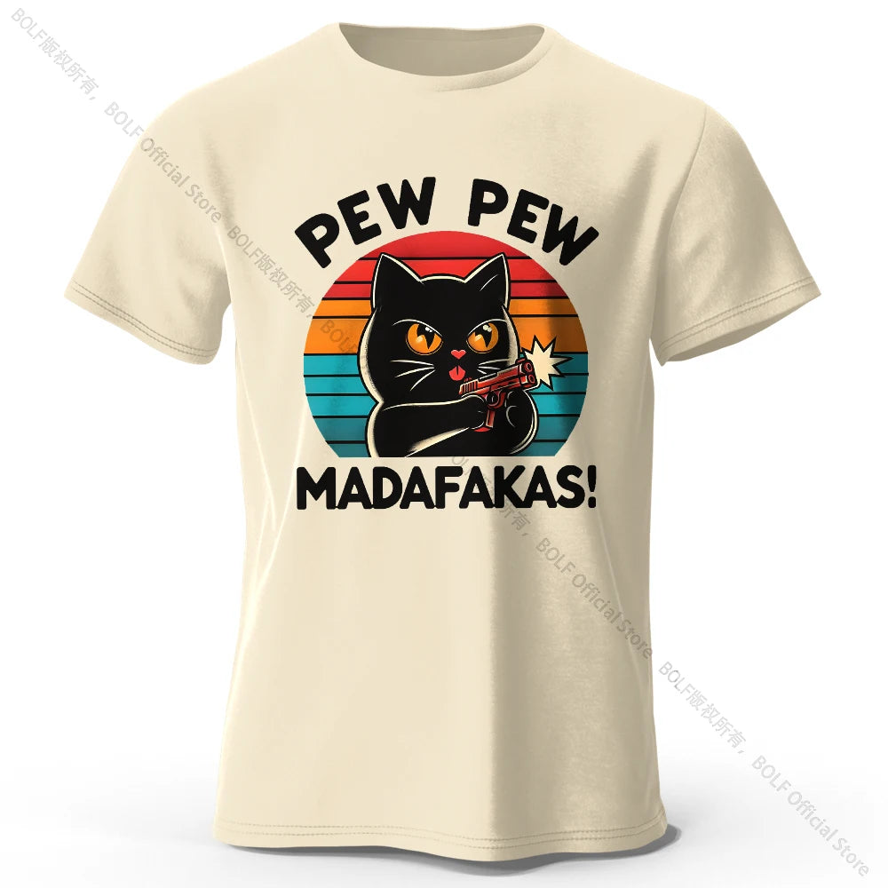 Cute Hand-Drawn Cat T-Shirt -