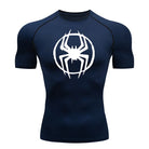 Men's Spider-man pattern compression shirt -