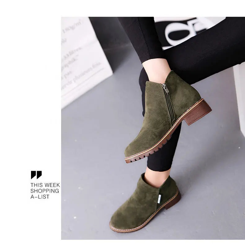 Stay stylish and cozy with these fashionable thick sole ankle boots. -