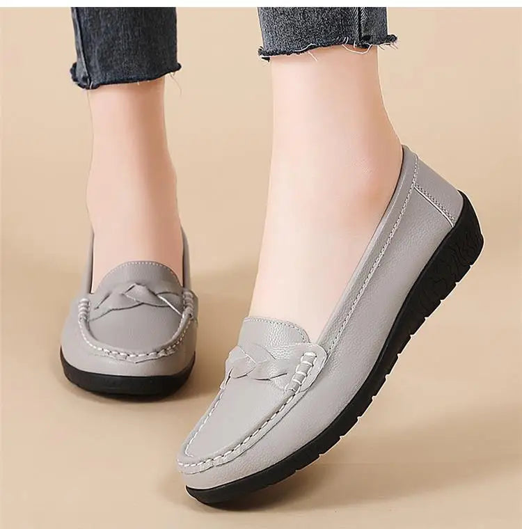 Genuine Leather Women Flats -