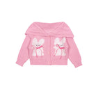 Children's Clothes 2025BE Knitwear Cardigan Skirts Baby Girls Autumn Winter Princess Bow Printed Dress Clothings KIDS AM Korean -