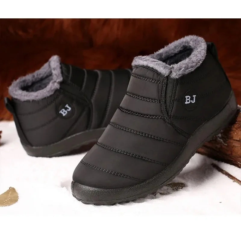 Women Boots Slip On Winter Shoes For Women Waterproof Ankle Boots Winter Boots Female Snow 2024 Black Femininas -