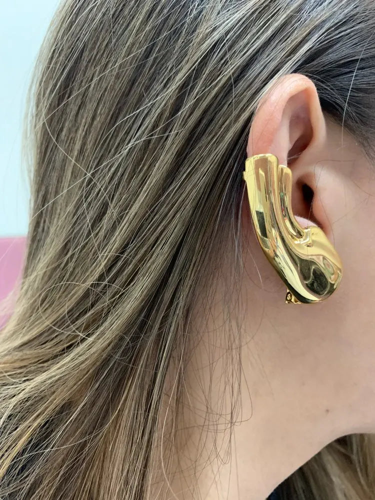 18K Gold Clip Earrings -
