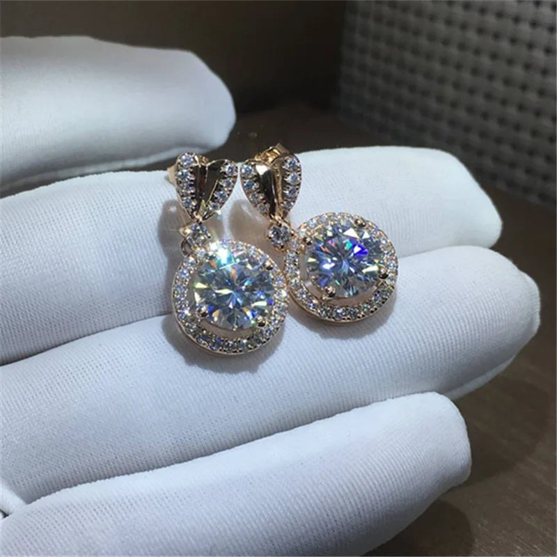 Real 14K Gold Jewelry Earring Women -