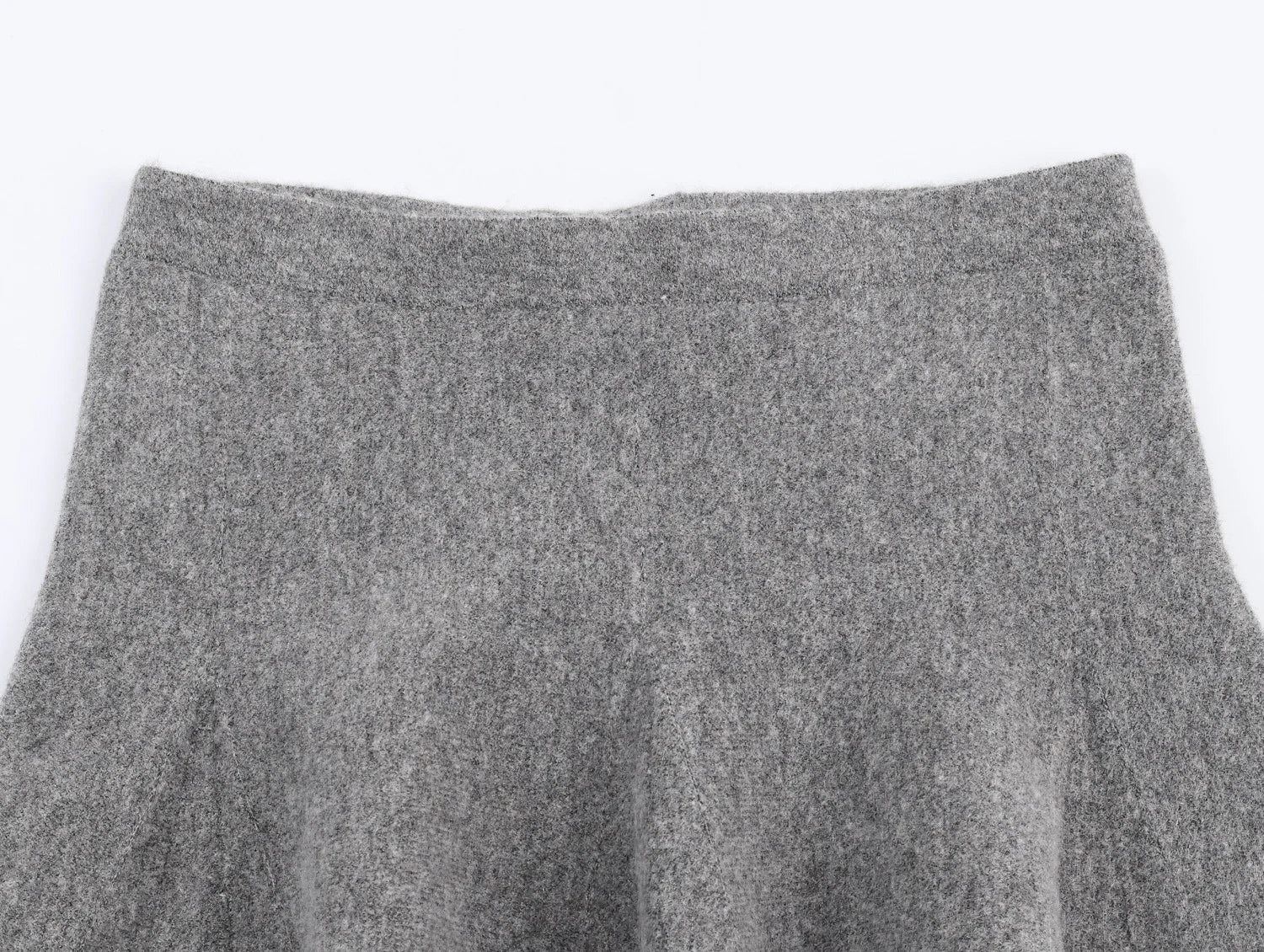 Women's Knitted Mini Skirt Set Long Sleeve -