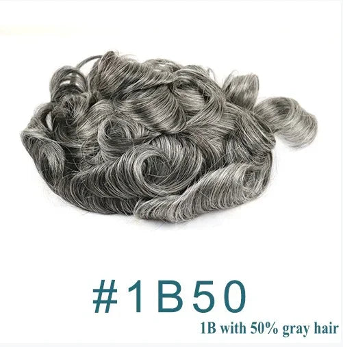 Achieve a seamless look with this natural hairline lace front male wig—ash blonde to brown shades, breathable 100% human hair, featuring lace & PU cap for a comfortable, realistic fit! -