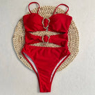 One-Piece Swimwear Summer Bathing Suit Women On Holiday New Swimsuit Bathing Suit Splice Color Beachwear Bikini -