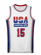 Men's Embroidered Team USA Basketball Jerseys (Throw Back) -